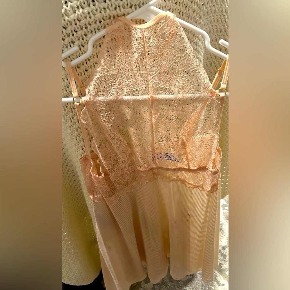 4for$30 Lingerie Sale! Details below! Peach Cindie's halter-style chemise